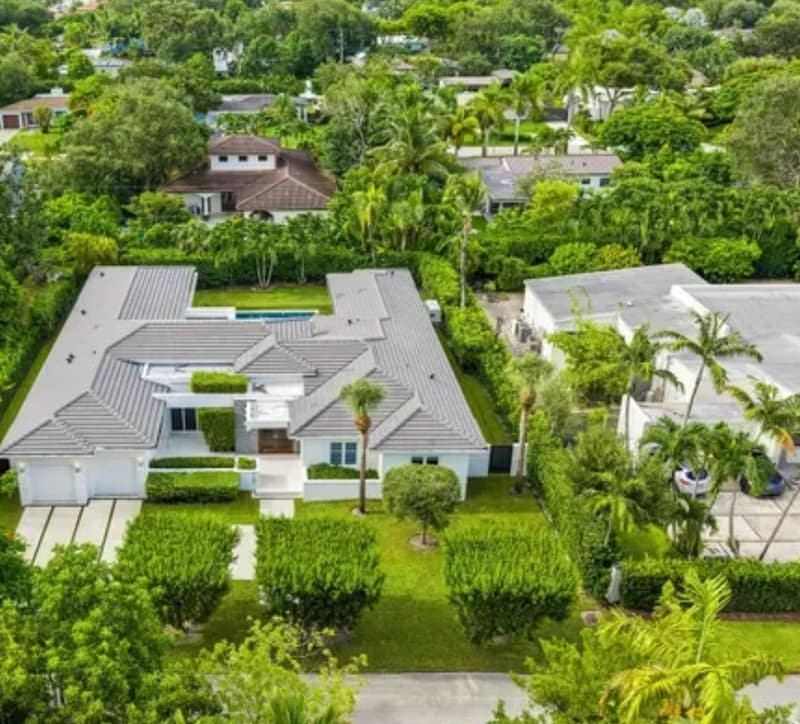 Aerial view of a Miami rental property for DSCR rate-and-term refinance